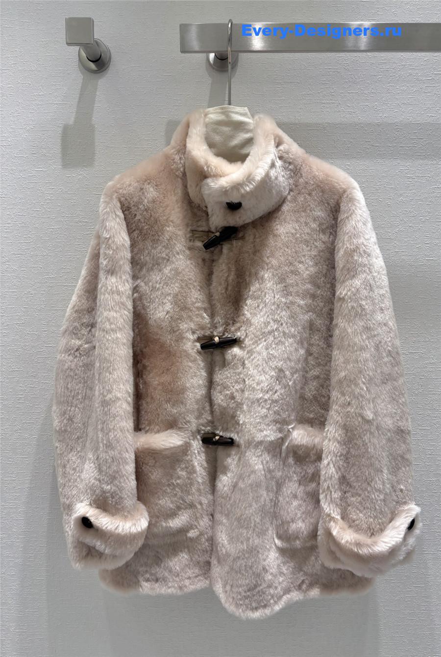 Vanitoo mid-length leather and shearling