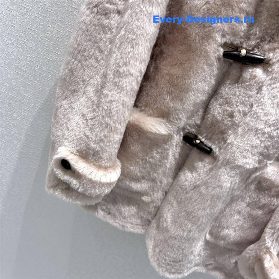 Vanitoo mid-length leather and shearling