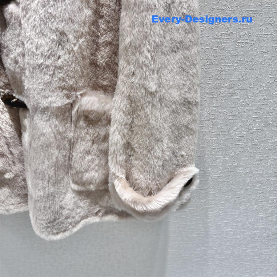 Vanitoo mid-length leather and shearling