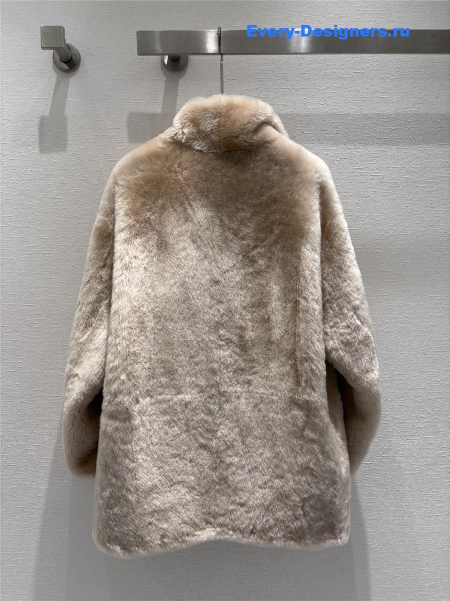 Vanitoo mid-length leather and shearling