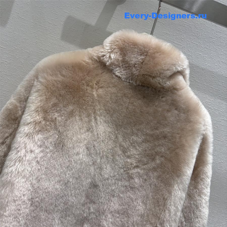 Vanitoo mid-length leather and shearling