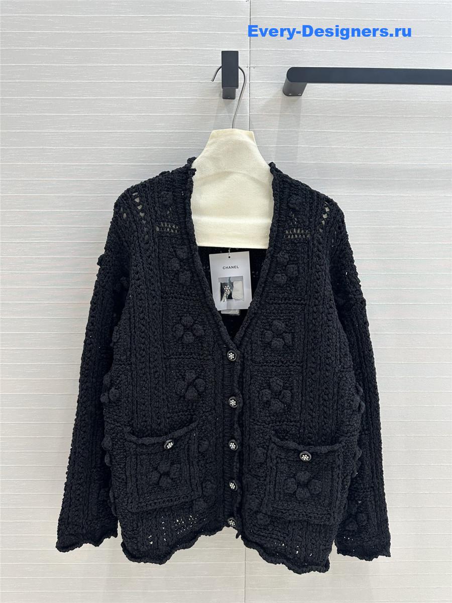 Ch**el crochet embossed cardigan