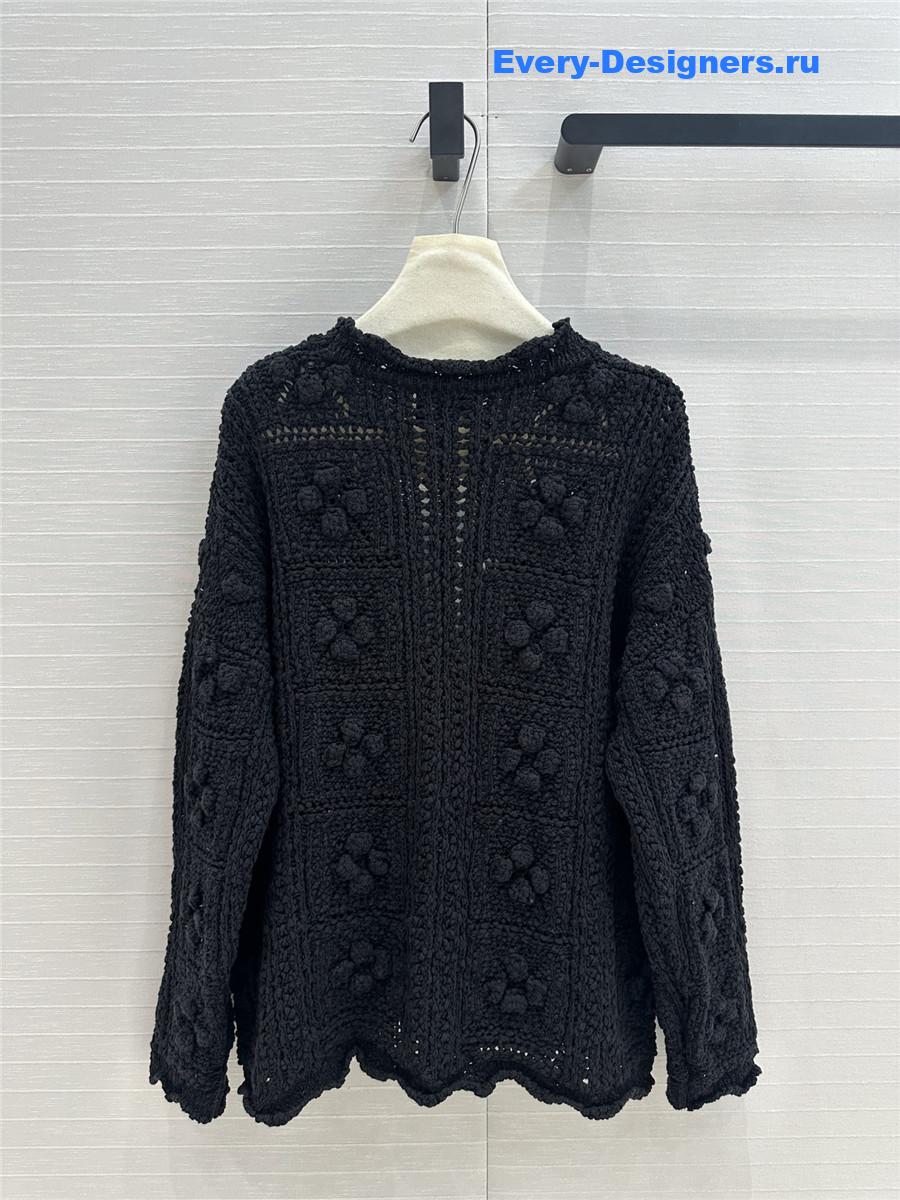 Ch**el crochet embossed cardigan