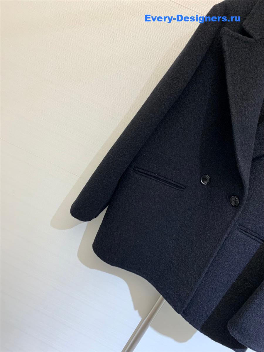 Ba1en*iaga loose wool cropped coat