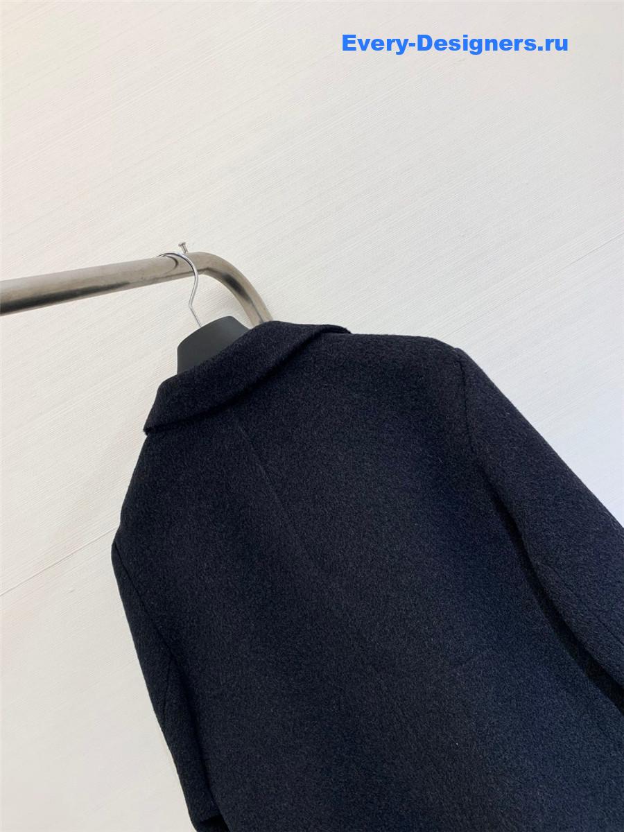 Ba1en*iaga loose wool cropped coat