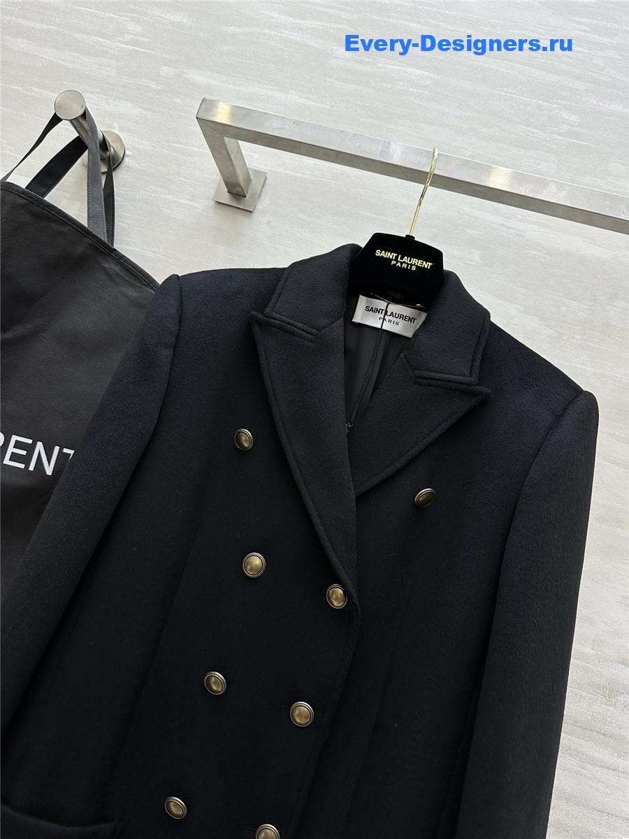 Y51 wool nylon long coat