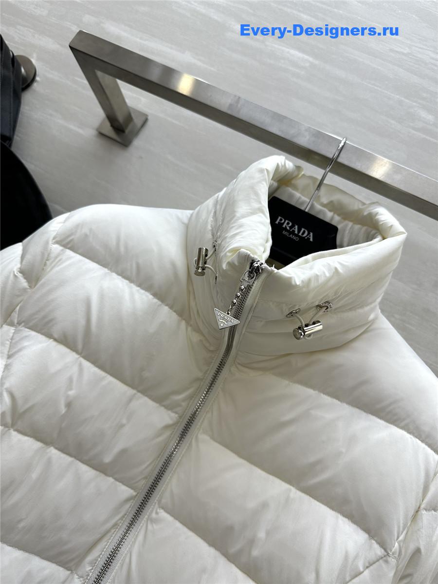 Pra*a stand collar midi down jacket