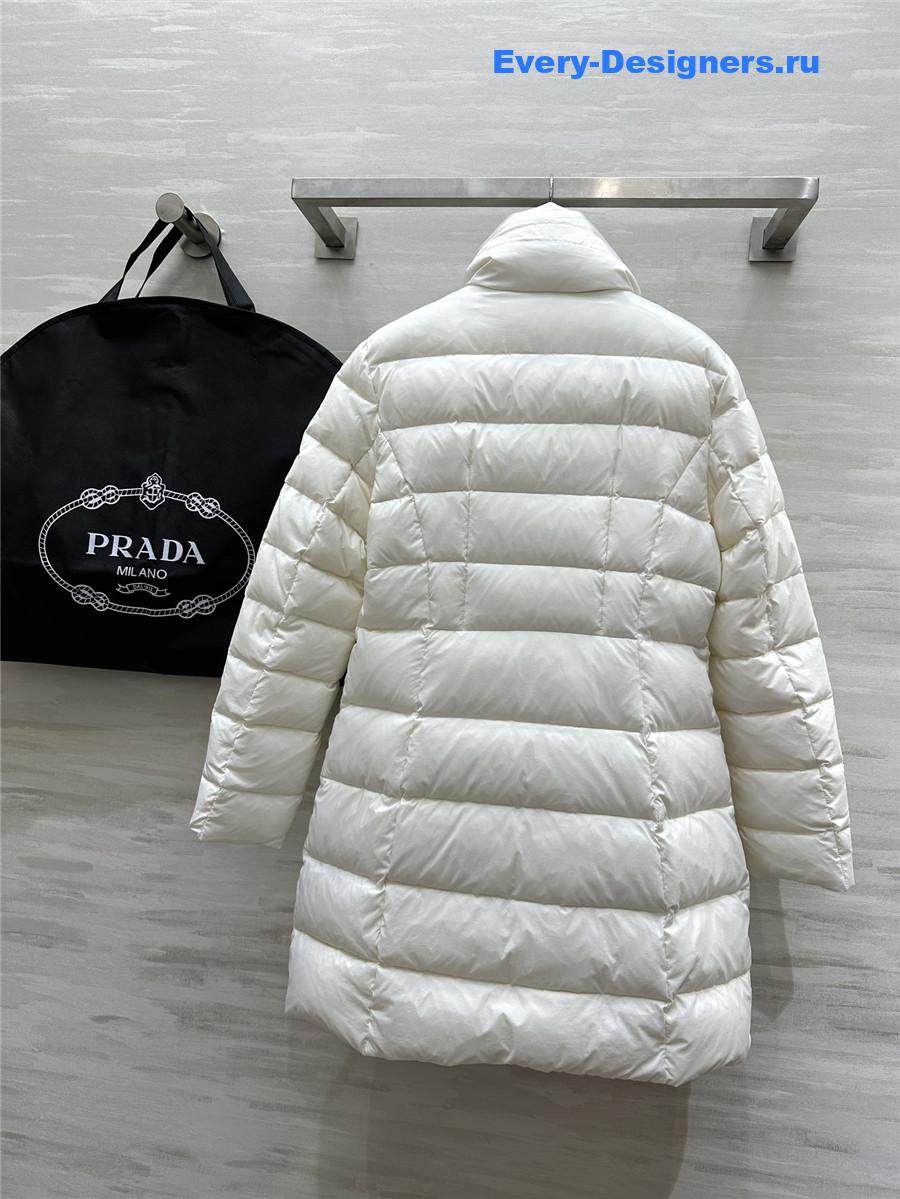 Pra*a stand collar midi down jacket