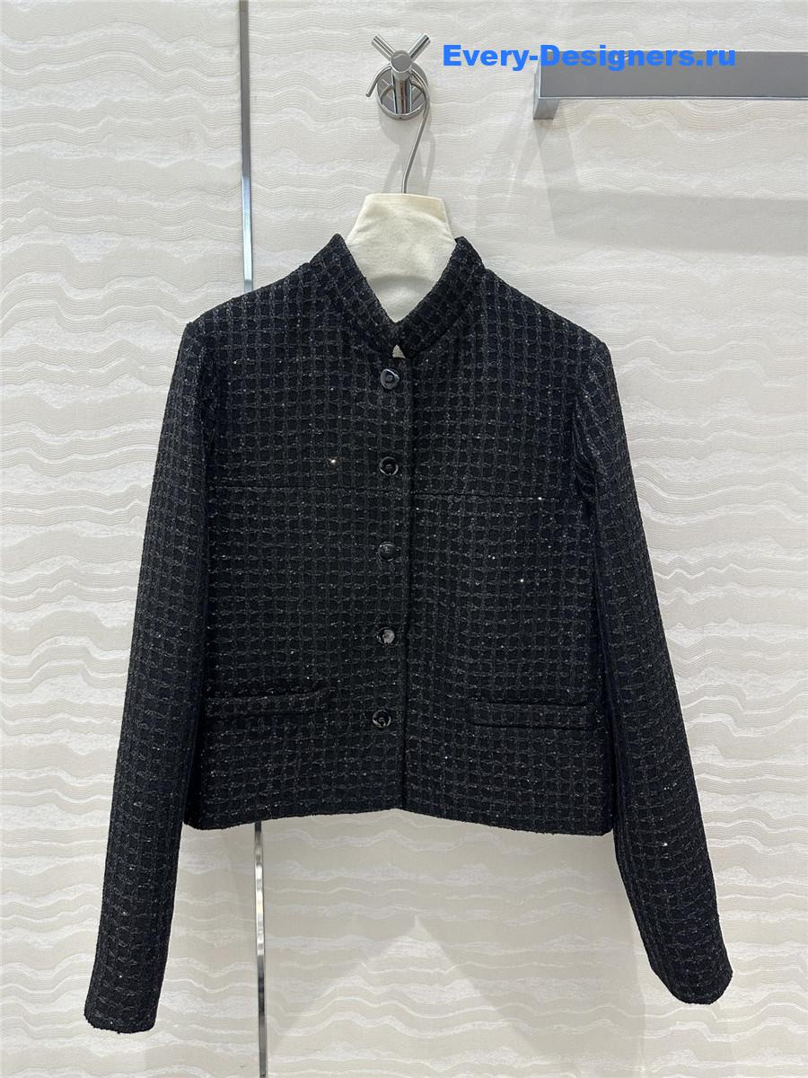 Ch**el check soft tweed jacket