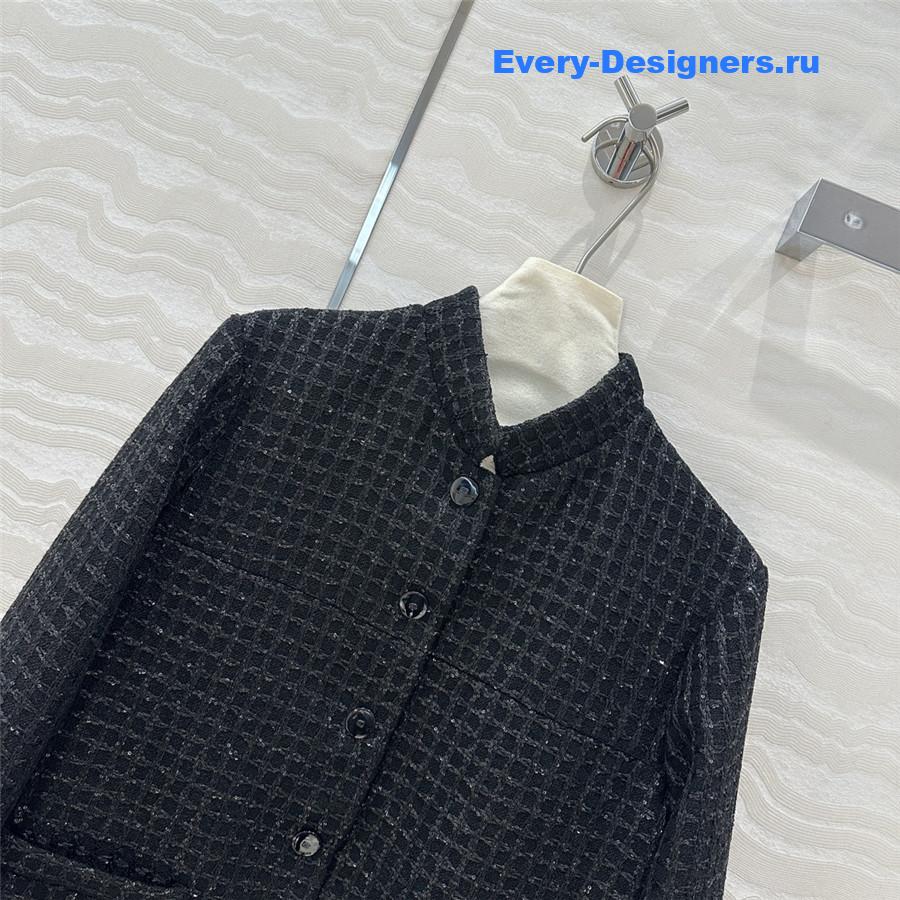 Ch**el check soft tweed jacket
