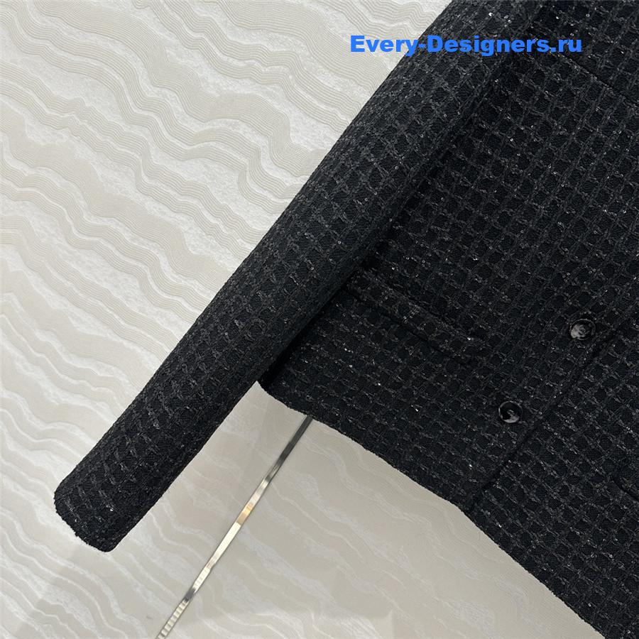 Ch**el check soft tweed jacket