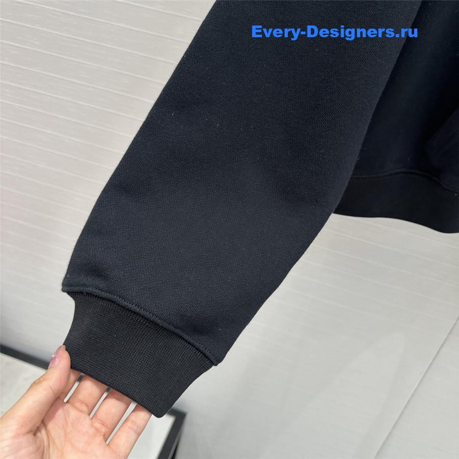 A1exa*der wang oversize logo hoodie black