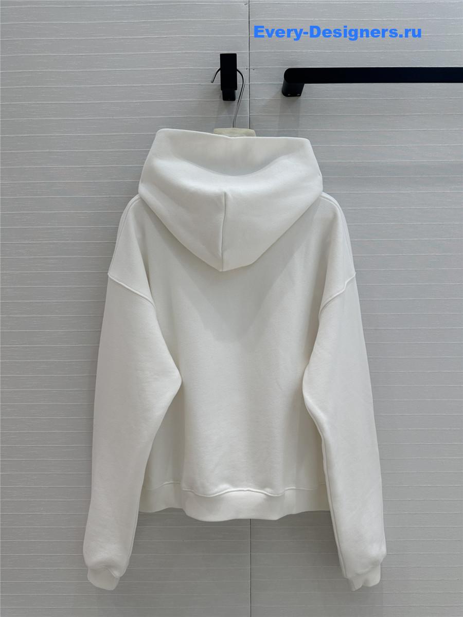 A1exa*der wang oversize logo hoodie white