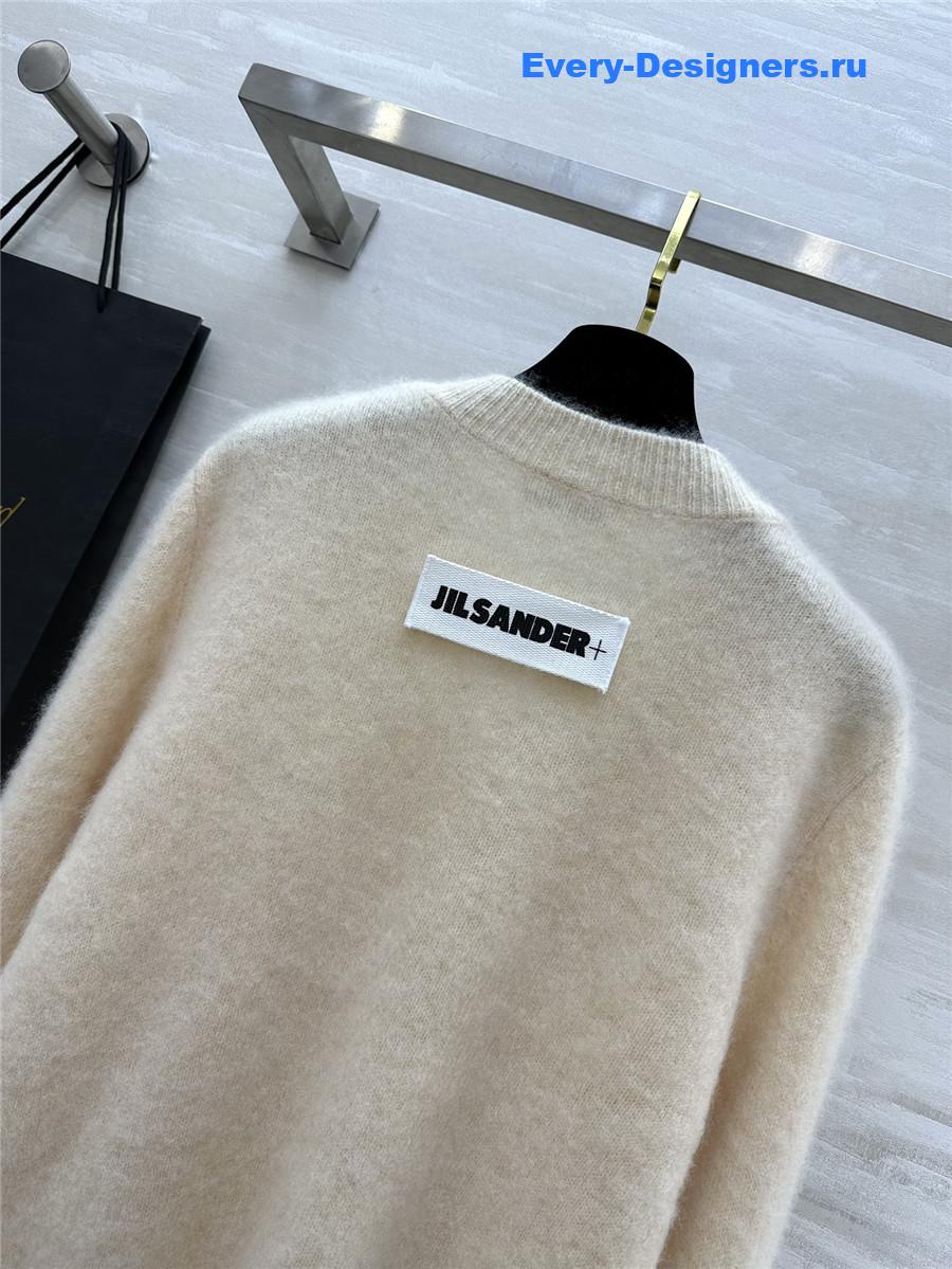 Jil Sander V-Neck Cashmere Sweater Lemon