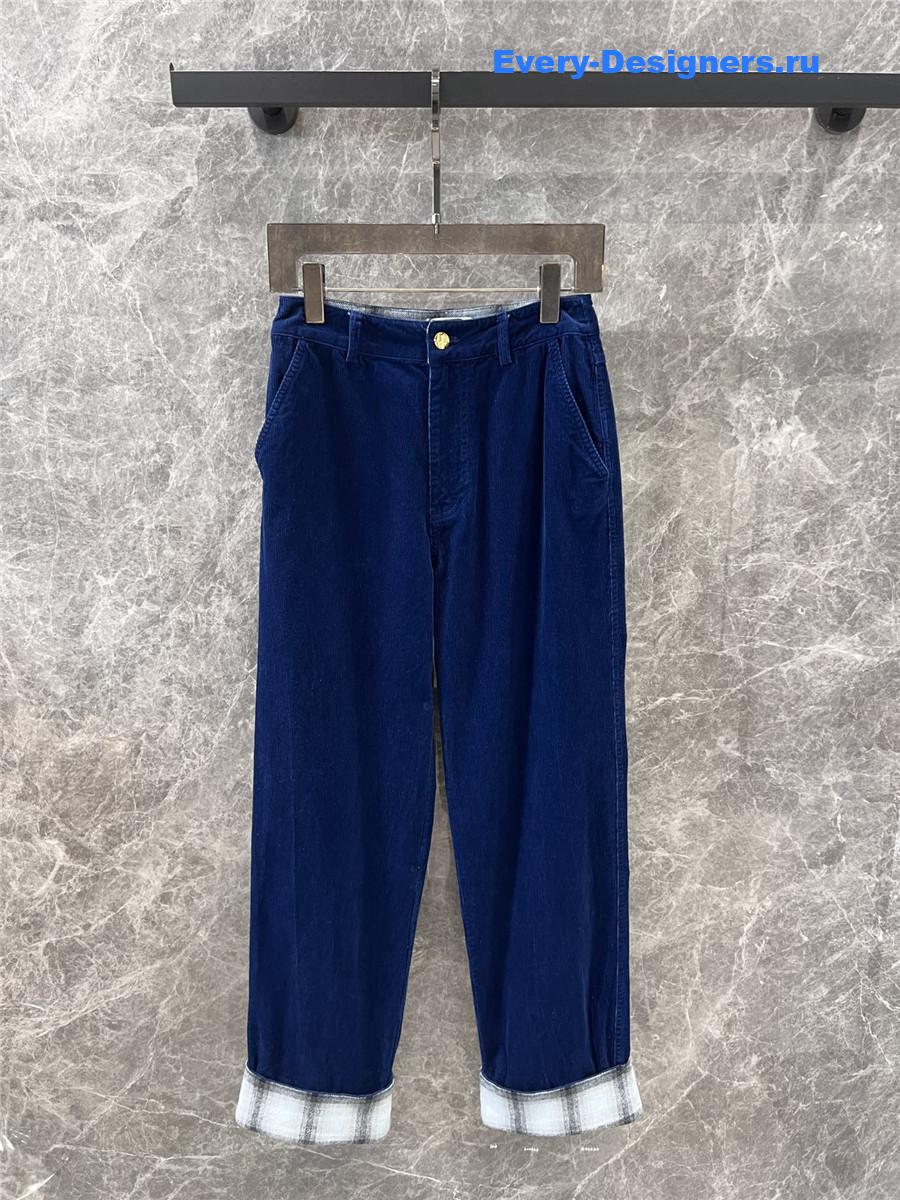 Ce1i*e corduroy straight-leg track pants
