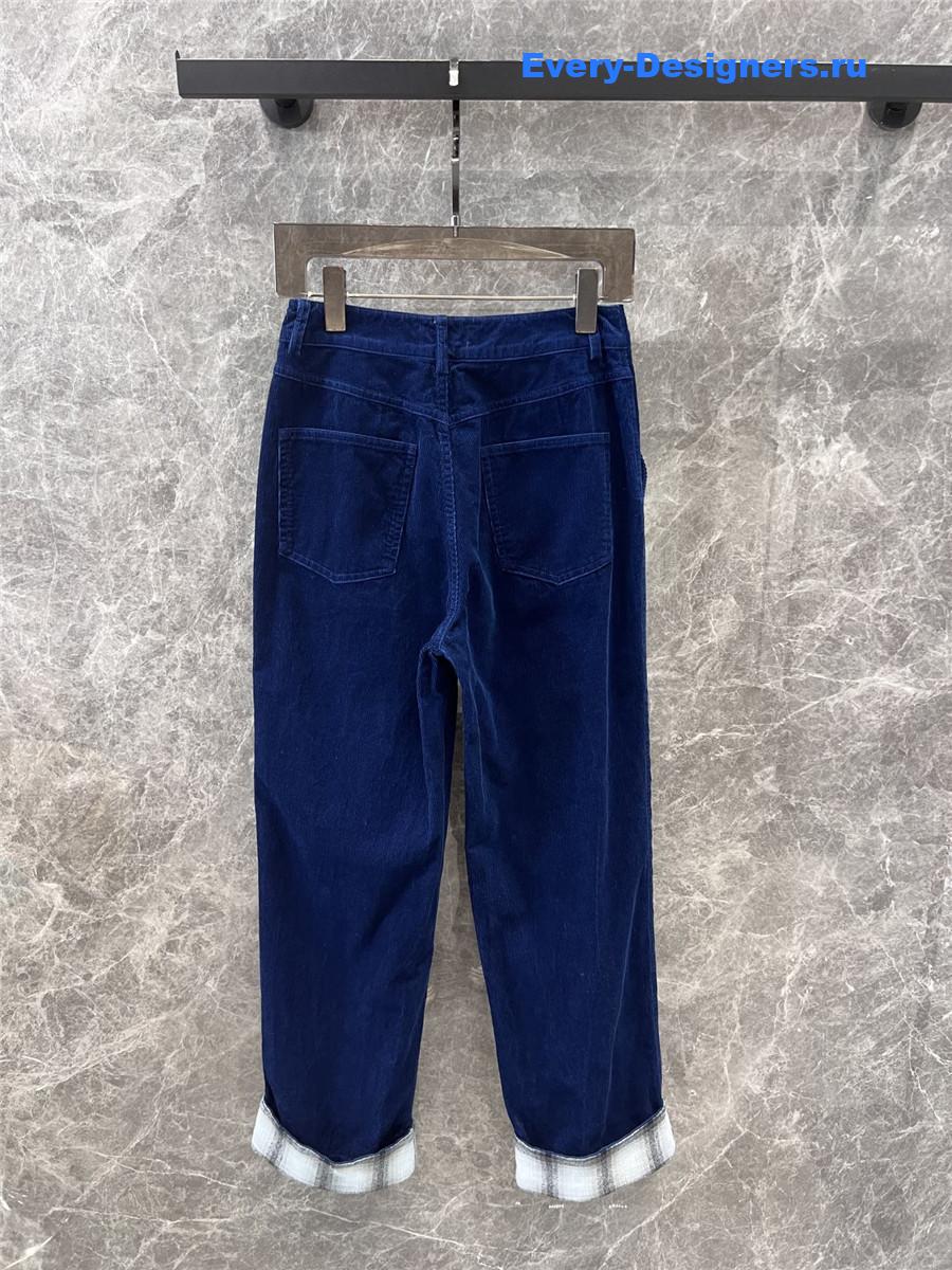 Ce1i*e corduroy straight-leg track pants