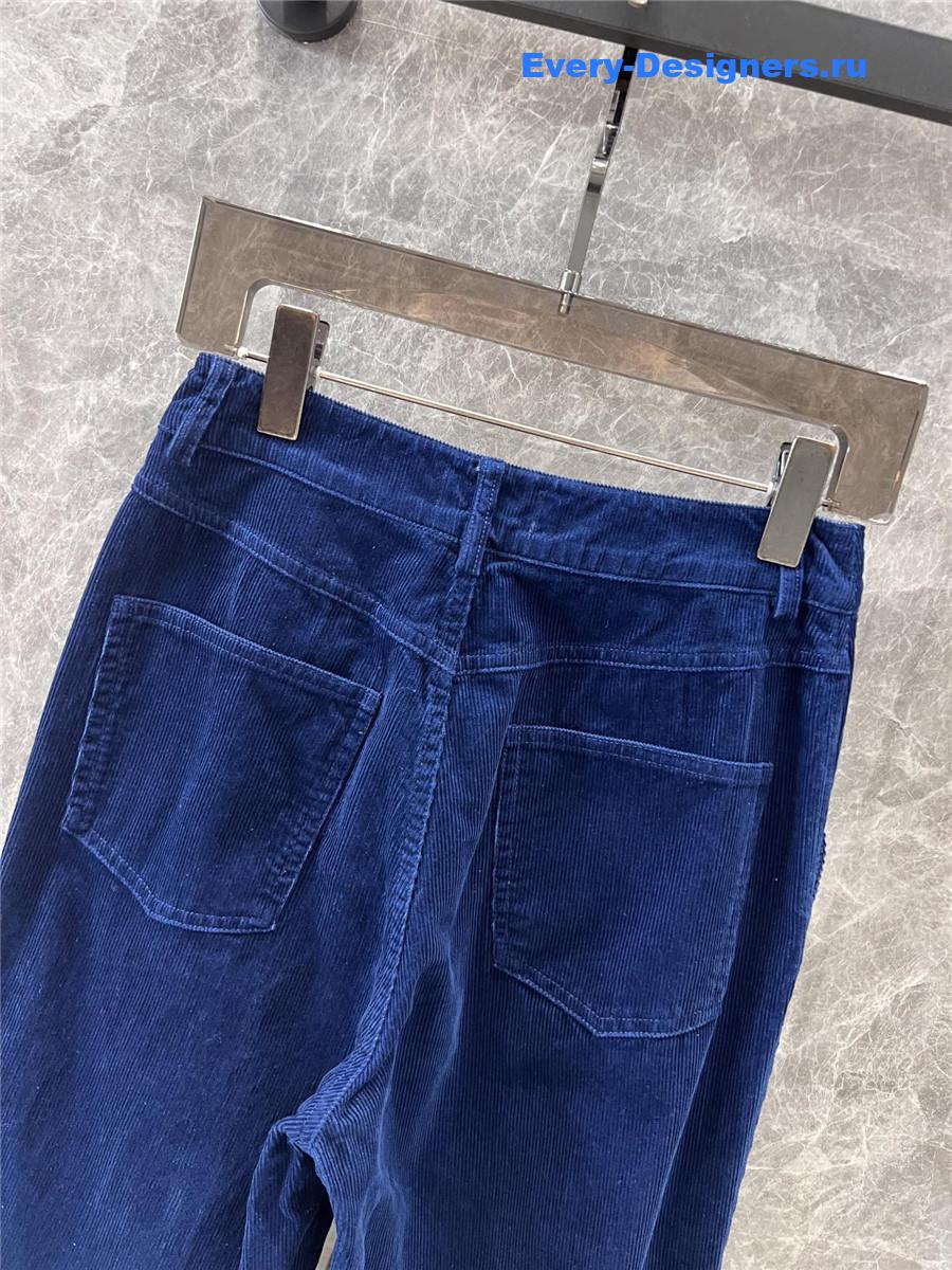 Ce1i*e corduroy straight-leg track pants