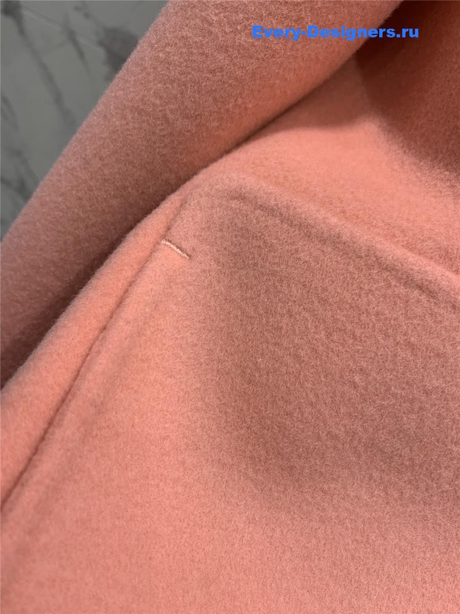 H**me5 pink cashmere coat with belt