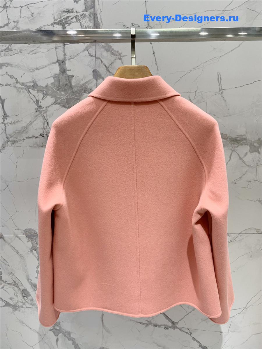 H**me5 pink cashmere coat with belt