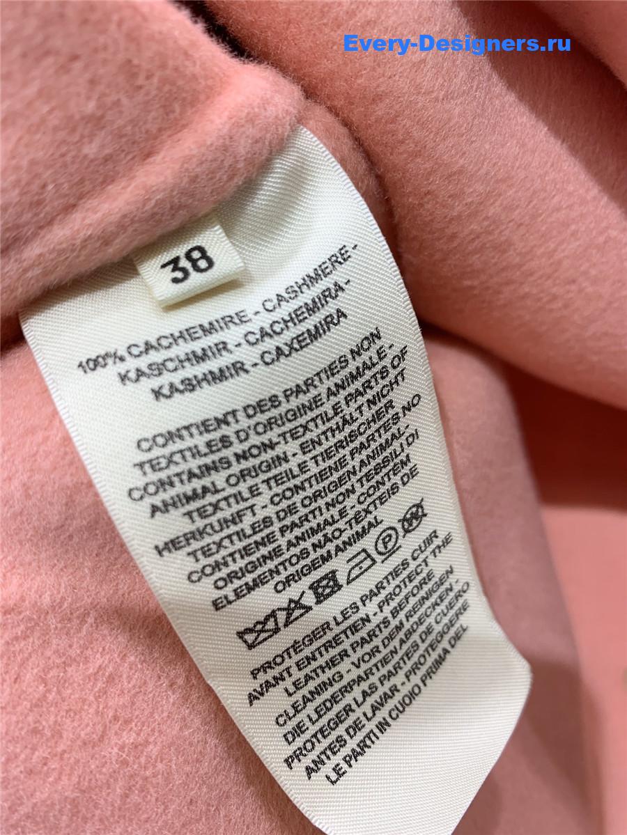 H**me5 pink cashmere coat with belt