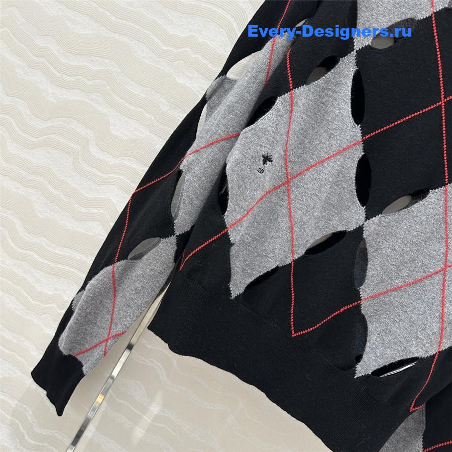 d10r openwork D1am0nd motif sweater
