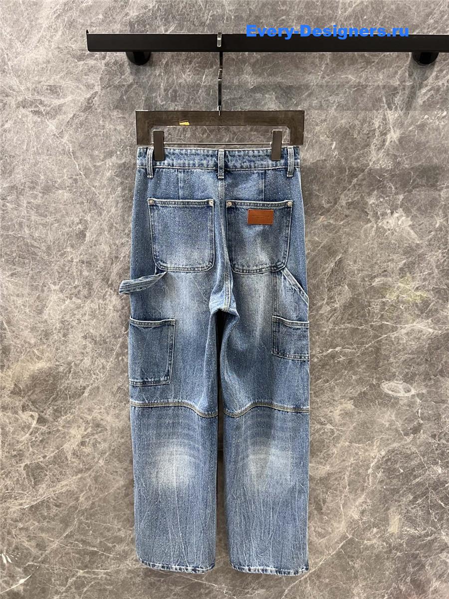 A1exa*der wang rhinestone denim overalls