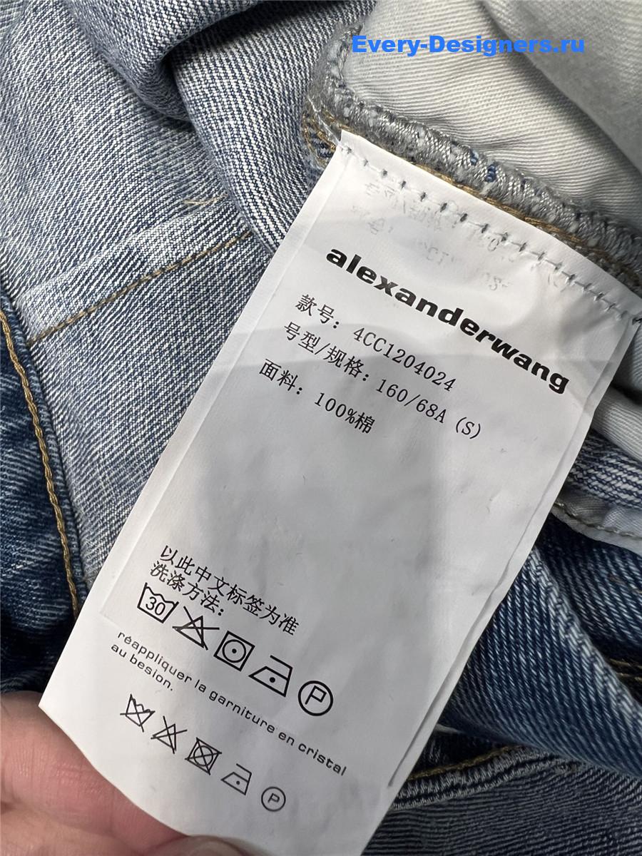 A1exa*der wang rhinestone denim overalls