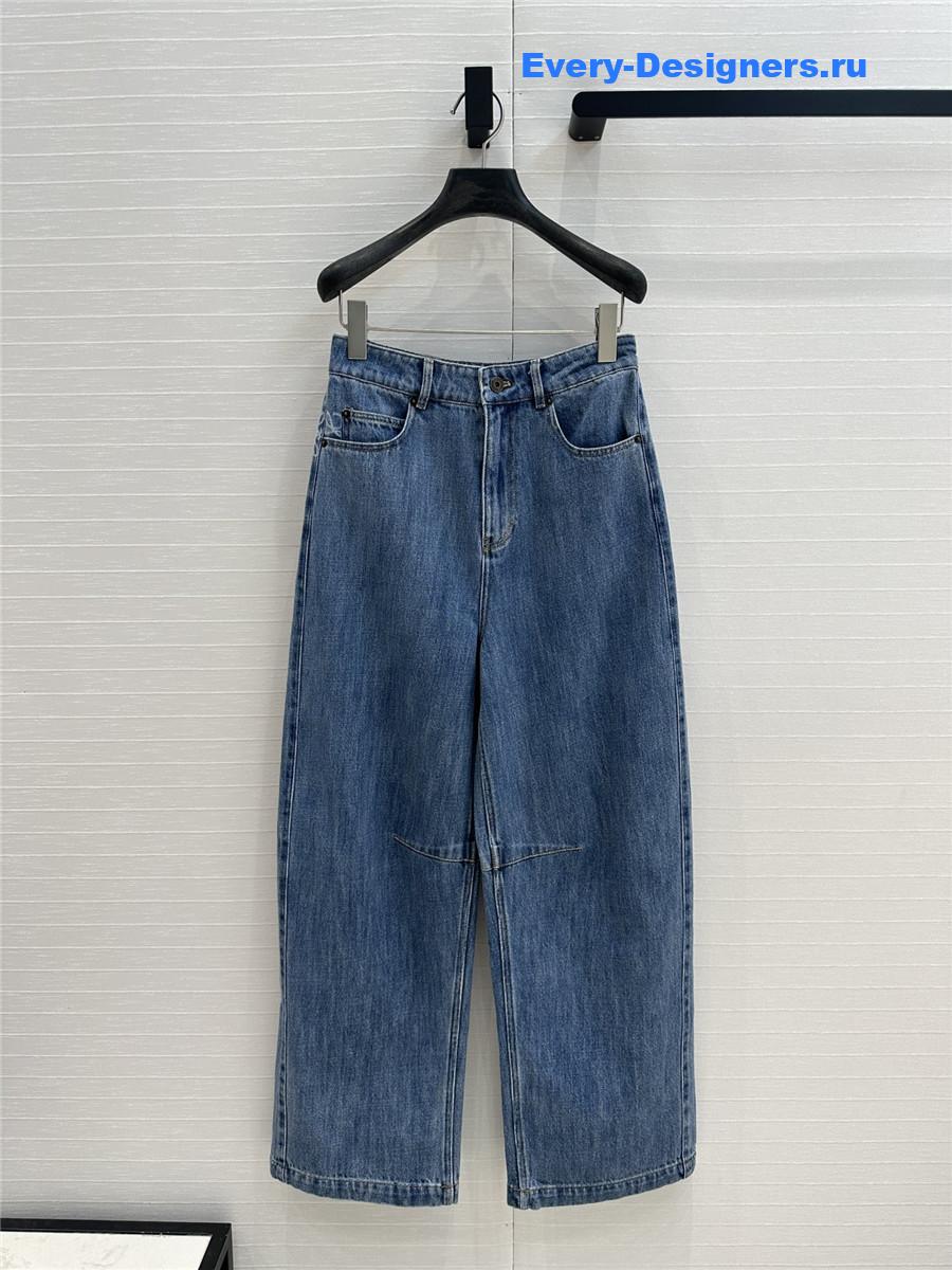 L0ew* denim sickle jeans