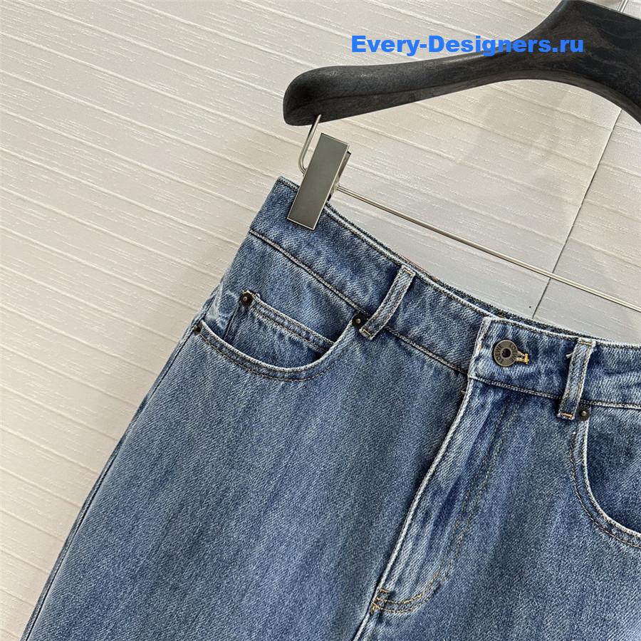 L0ew* denim sickle jeans