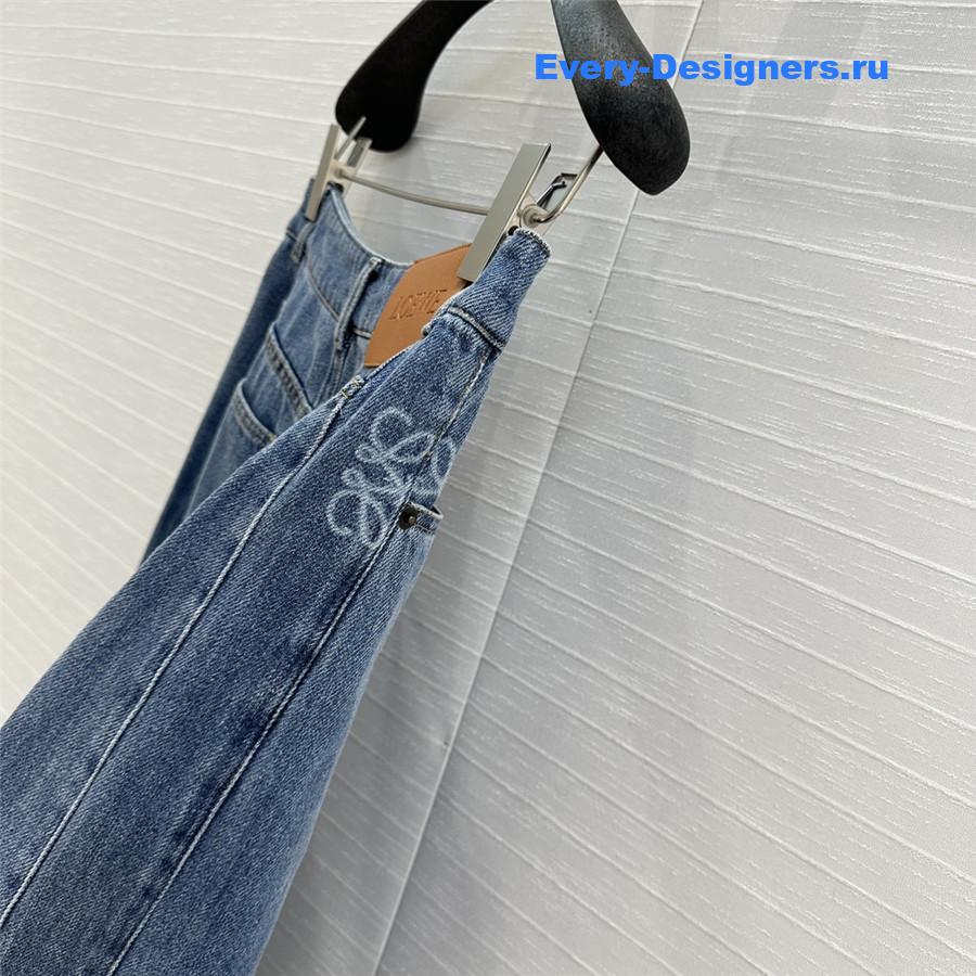 L0ew* denim sickle jeans