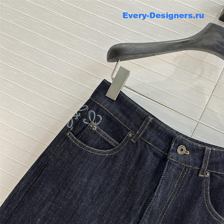 L0ew* denim sickle jeans