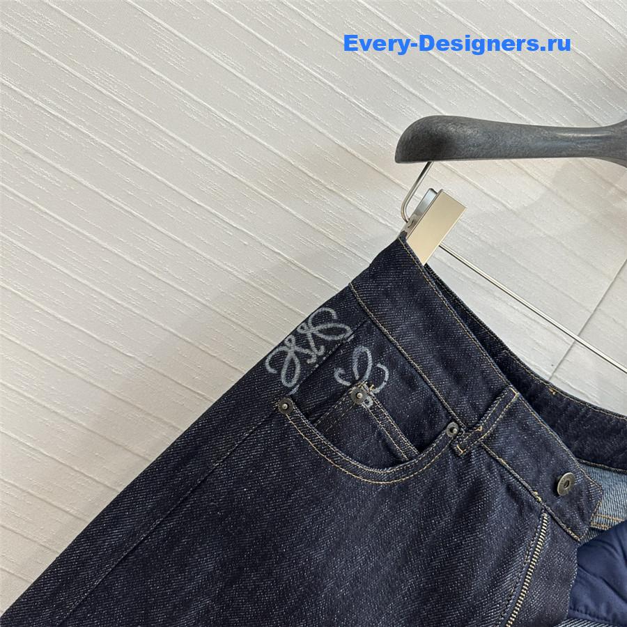 L0ew* denim sickle jeans