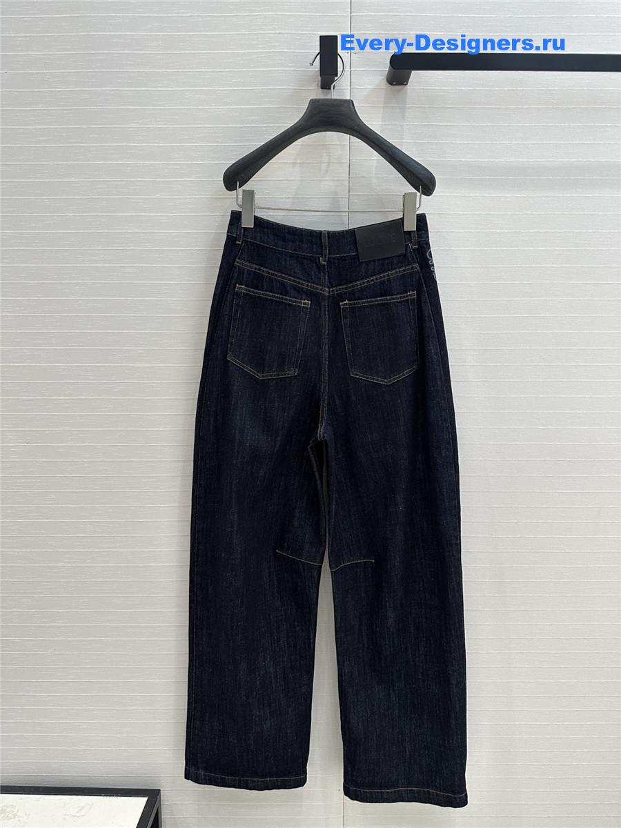 L0ew* denim sickle jeans