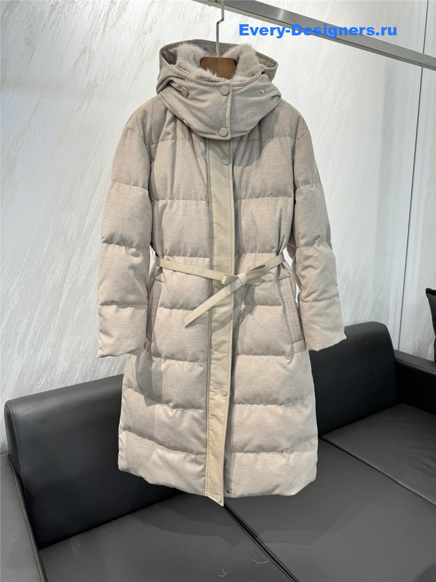 L0r0 P1ana cashmere and goose down jacket