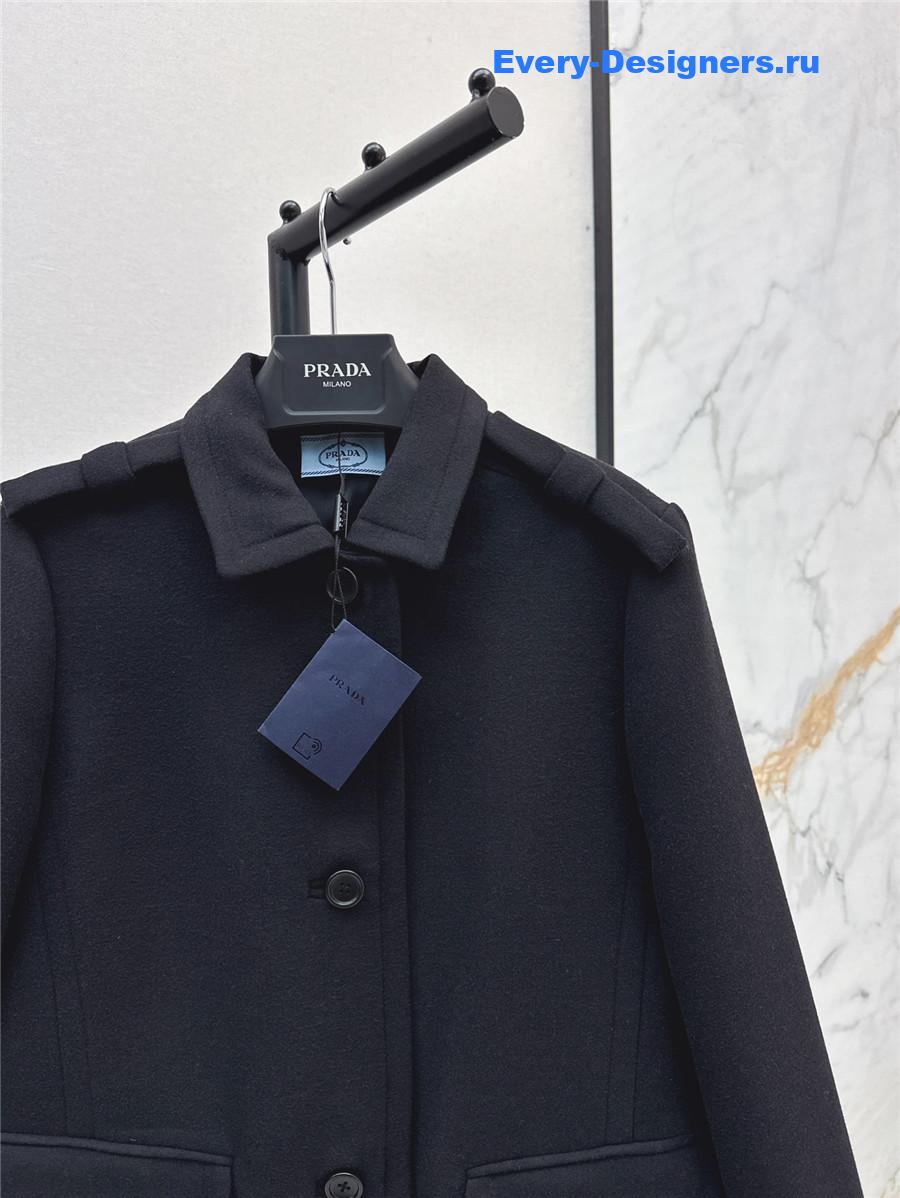 Pra*a single-breasted mid-length coat