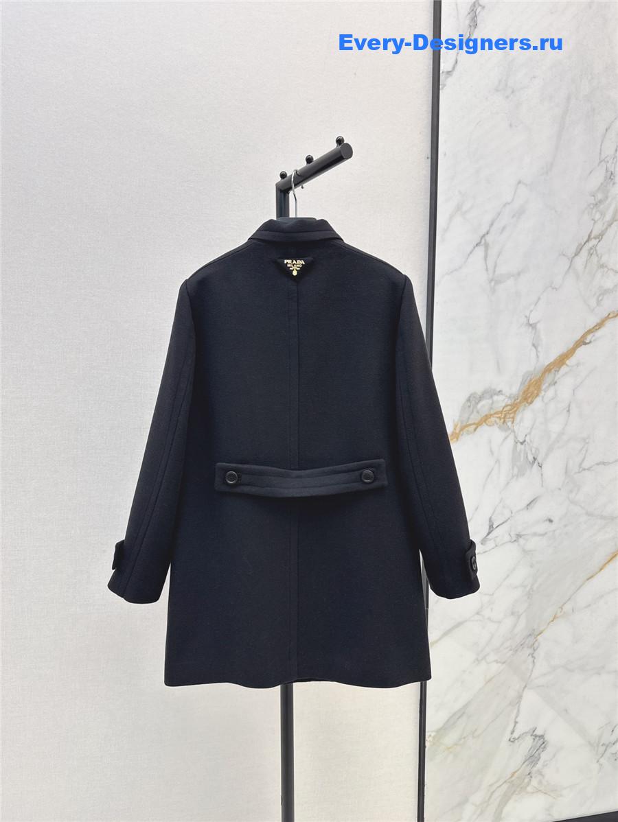 Pra*a single-breasted mid-length coat