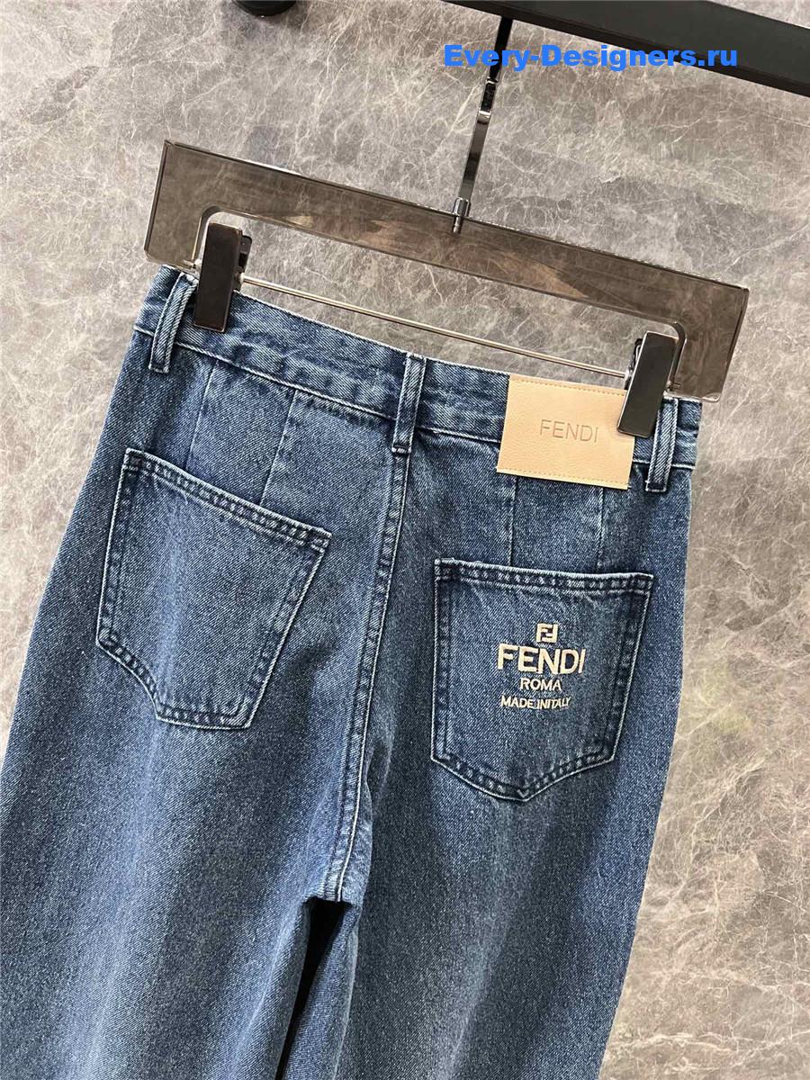 F**di blue wide-leg jeans