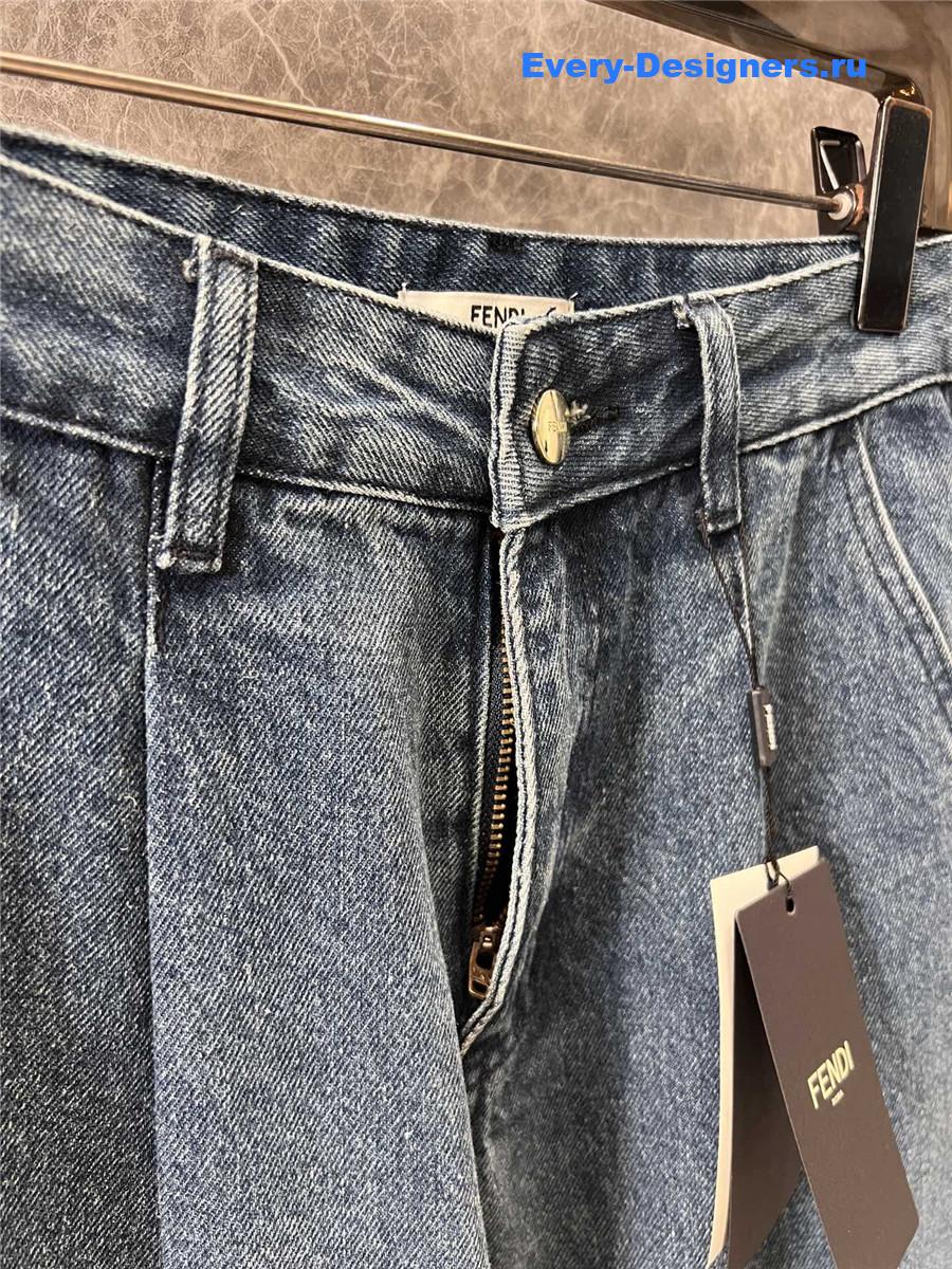 F**di blue wide-leg jeans