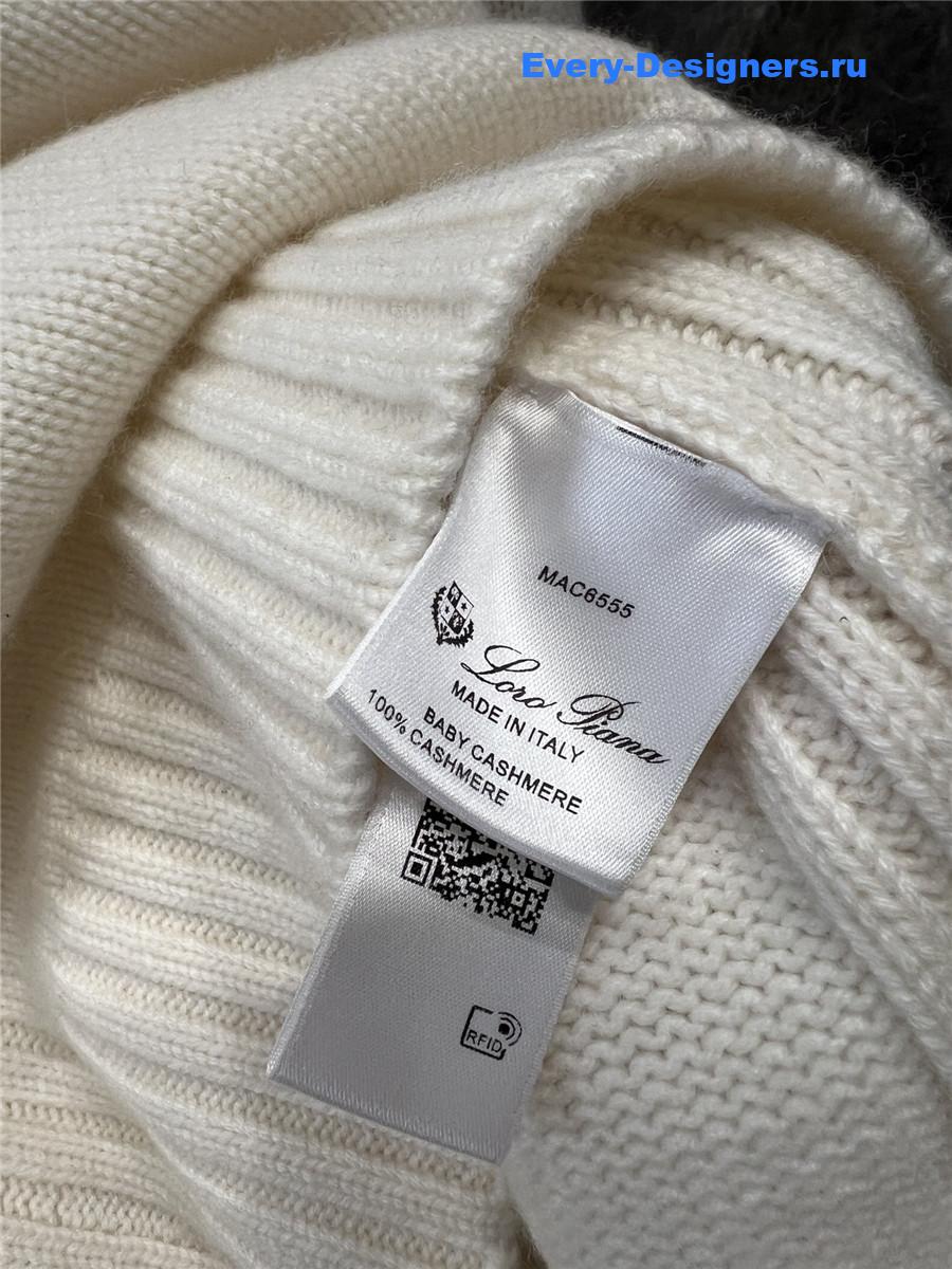 L0r0 P1ana parksville half-zip sweater white