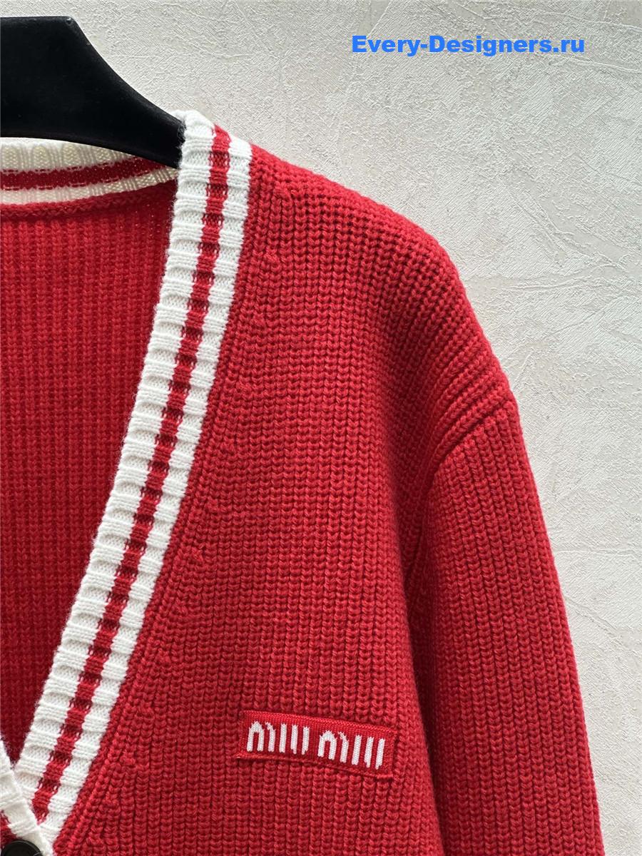 M1um1u v-neck cardigan