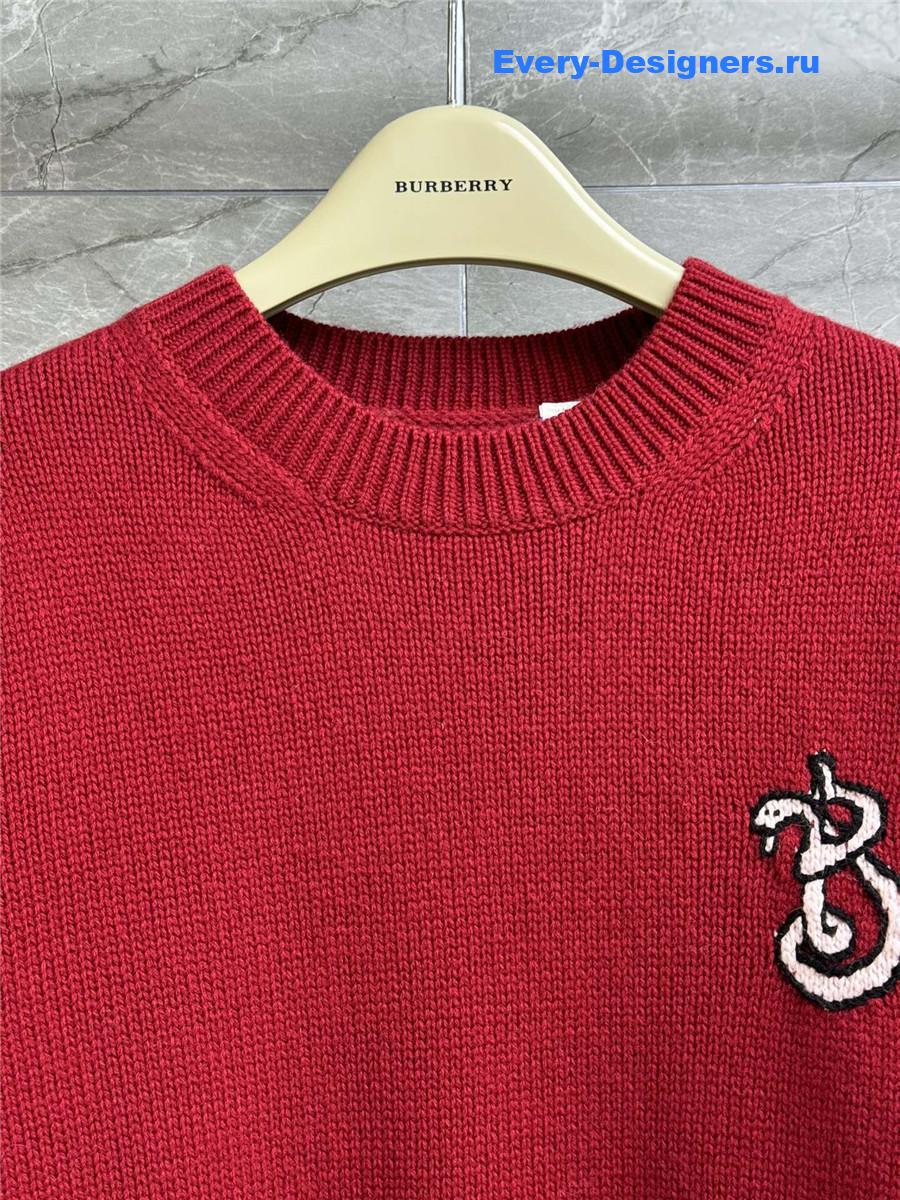 Bv*b*rry b snake wool sweater red