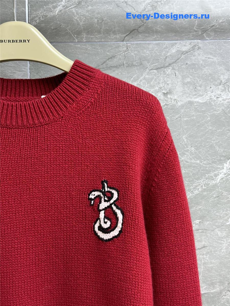 Bv*b*rry b snake wool sweater red