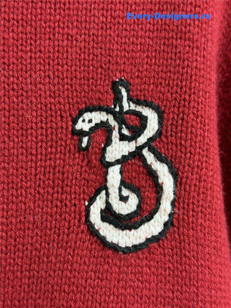 Bv*b*rry b snake wool sweater red