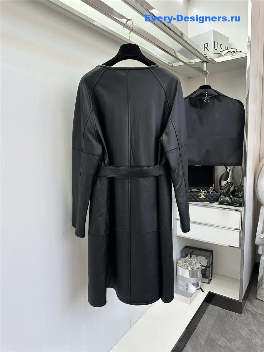 L0ew* mid-length sheepskin coat