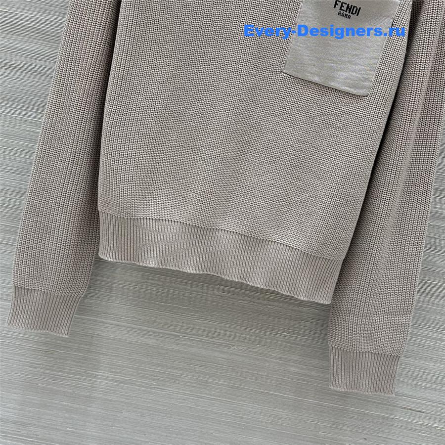 F**di waffle wool sweater beige