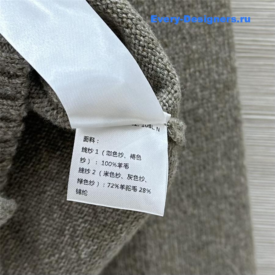 Ce1i*e fleece logo knitted cardigan