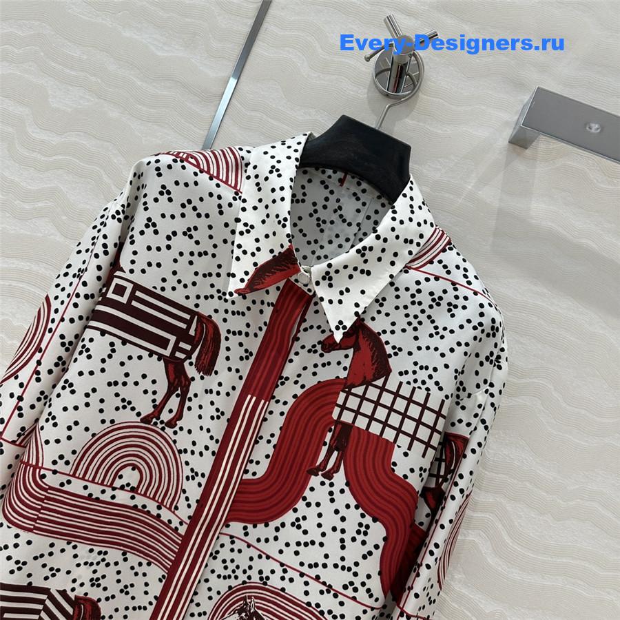 H**me5 printed silk shirt