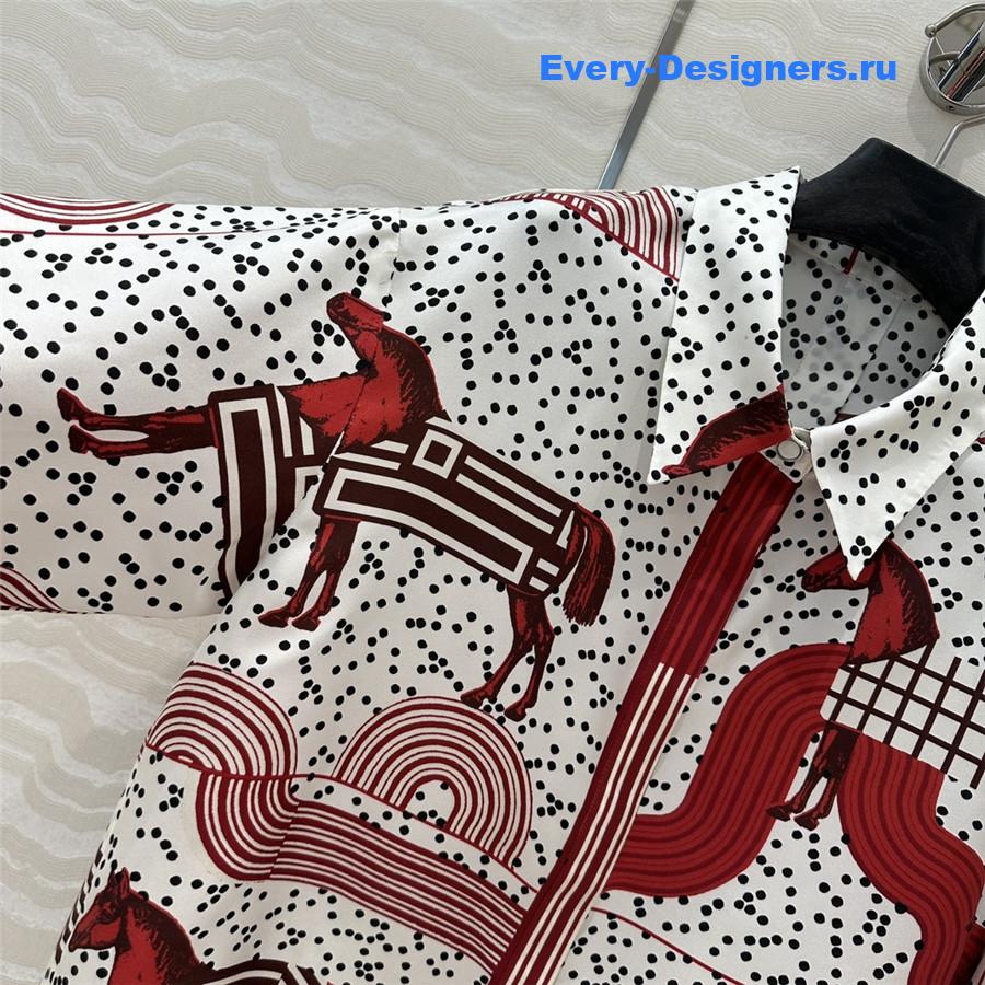 H**me5 printed silk shirt