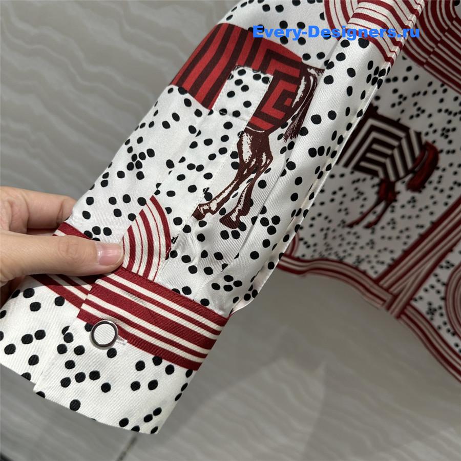 H**me5 printed silk shirt