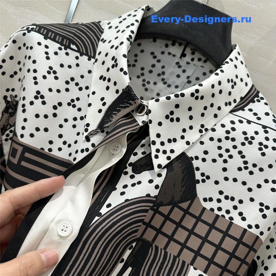 H**me5 printed silk shirt